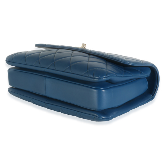 Chanel Navy Quilted Lambskin Medium Trendy Top Handle Bag - Picture 7 of 13